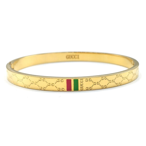 Gucci-inspired G-cell-plated bracelet - Gold